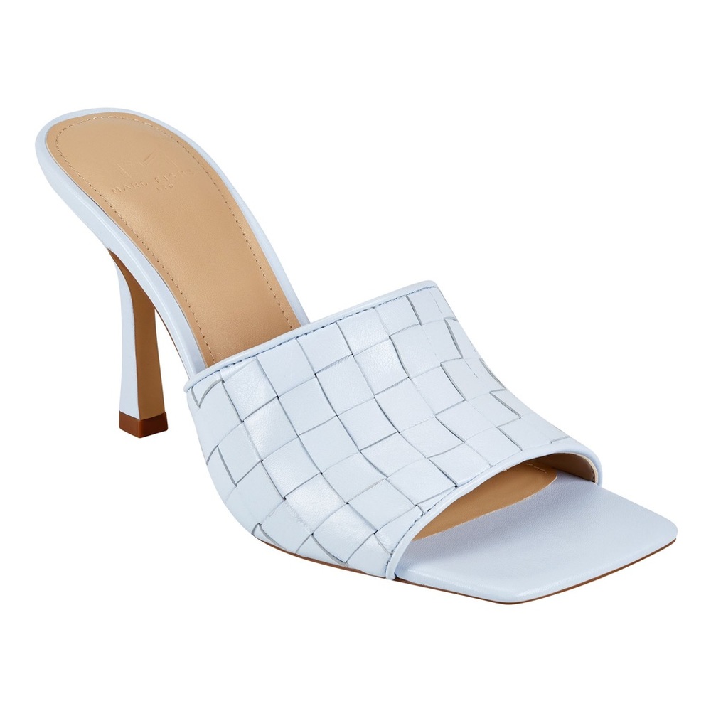 Marc Fisher LTD Dara Square Toe Woven Leather Slide